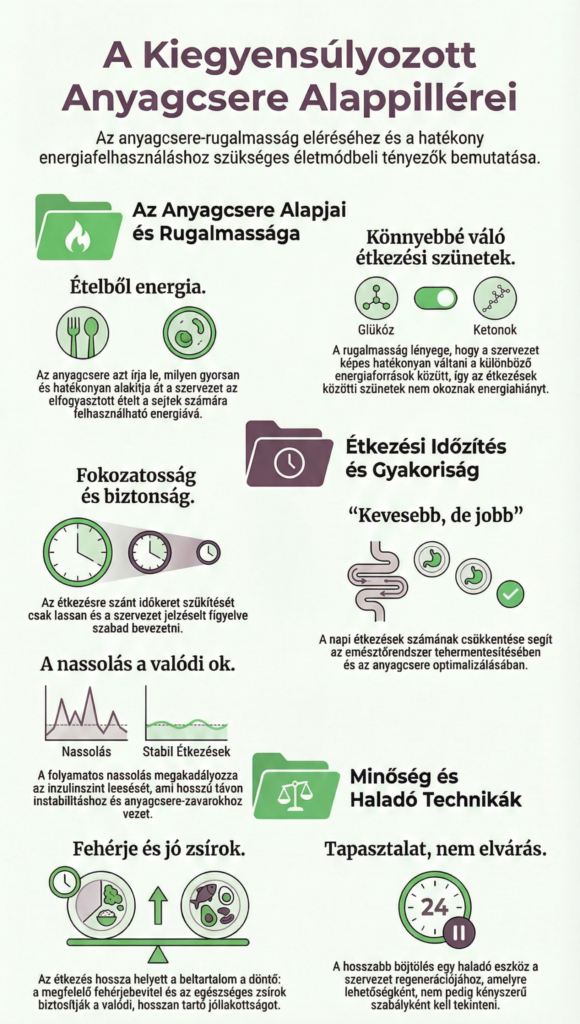Kiegyensúlyozott anyagcsere infografika